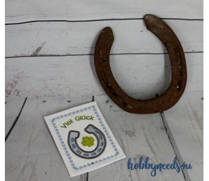 ITH - Postkarte Hufeisen Glücksklee